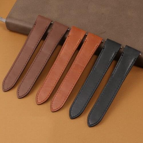 Replacement Cartier W2SA0007/WSSA0009/10 Mens Genuine Leather Watch Strap 19mm 21mm Folding Buckle
