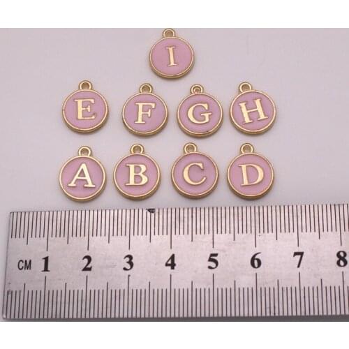 Pink alphabetical letters words from A to Z (2 face ) 9 pcs /lot