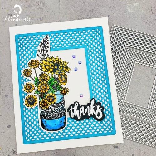 Die Cut Dots Nesting Rectangle Frame Scrapbooking Paper Craft Handmade Card Album Punch Art Cutter Alinacraft Cuting Dies