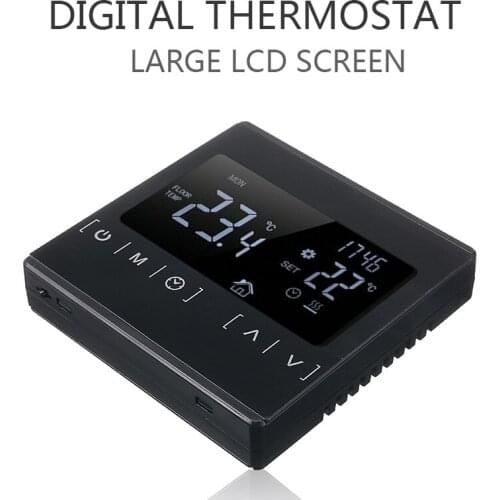 AC 85V-240V LCD Touch Screen Digital Electric Thermostat Heating Controller For Home Electric Heating Room Floor Thermostat