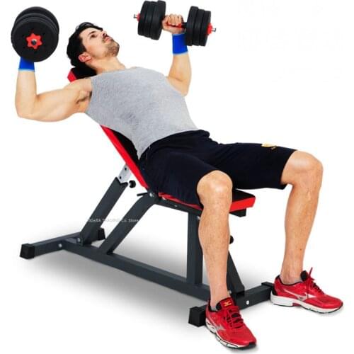 Incline/Decline Bench Press for Household Indoor Fitness, Abdominal Muscle Board Weightlifting Bed Sit-ups Fitness Equipment