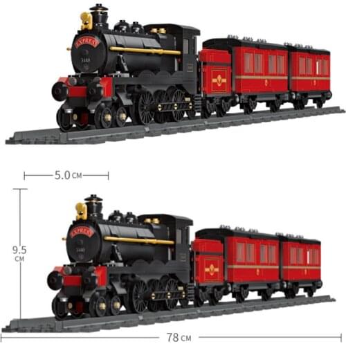 High-tech Red GWR Locomotive Steam Train Model Bricks Technical Railway Assembly Sets Building Block Children Toys Gifts