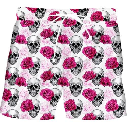 Skull Floral 3d New Print Shorts Funny Summer Men/women Cool Streetwear Novelty Hip Hop Casual Breathable Short Pants Wholesale