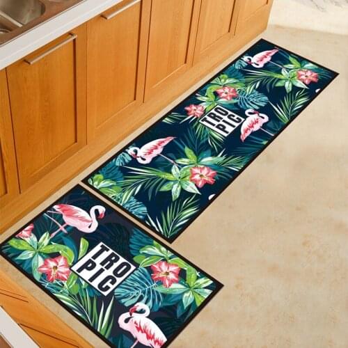 Funny Cartoon Kitchen Rugs Carpet Washable Polyester+Rubber Slip-Resistant Long Entrance Door Mat Corridor Bathroom Floor Mats