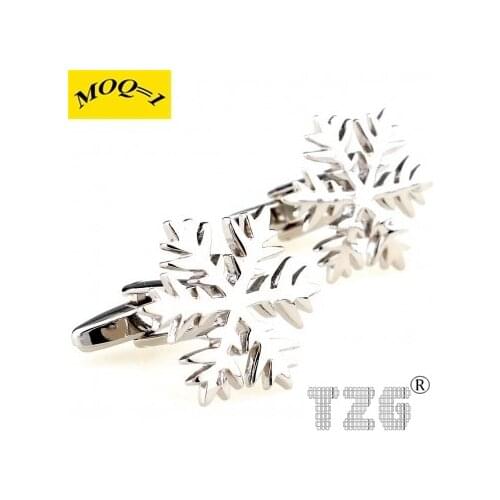 Snow Flake Cufflink Cuff Link 1 Pair Free Shipping Promotion