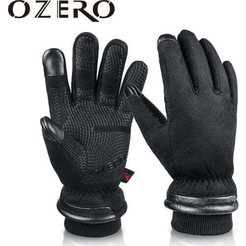 OZERO Touch Screen Motorcycle Gloves Mens Waterproof Winter Gloves Touch Screen Riding Heated Moto Gloves Winter 9013A