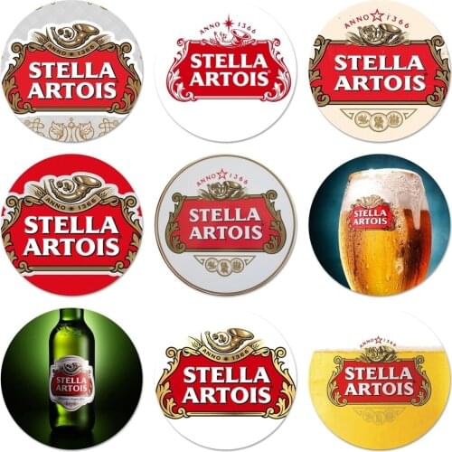 58mm Stella Artois Beer Logo Poster Icons Pins Badge Decoration Brooches Metal Badges For Clothes Backpack Decoration