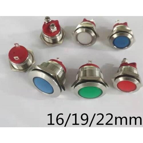 16mm Waterproof Metal Indicator LED Lamp Signal Pilot Light