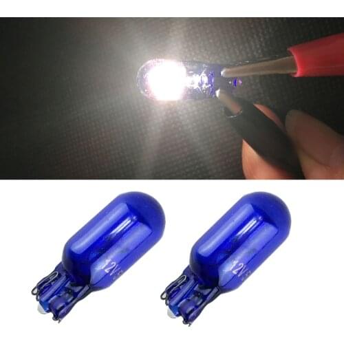 2pcs/lot T10 W5W 194 501 168 White 5W Halogen Bulb 12v For Signal Interior Eyelid light Car light Lamp