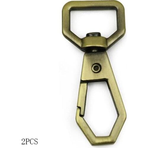 2pcs Metal Snap Hook Trigger Lobster Clasps Clips Flat Bottom Spring Gate Leather Craft Pet Leash Bag Strap Belt Webbing
