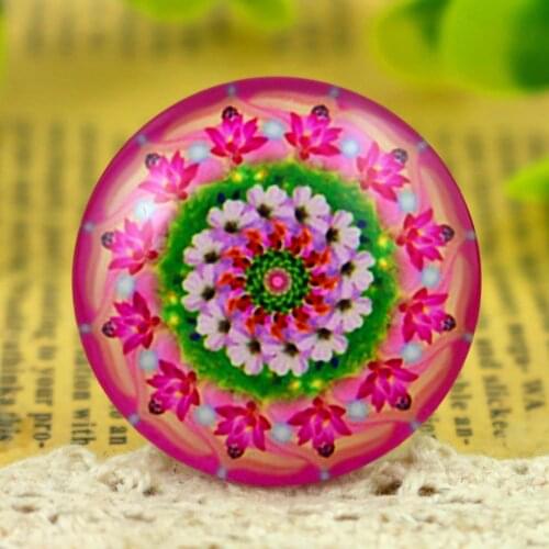 25mm 30mm 5pcs Handmade Photo Glass Cabochons Mixed Color Colors Cabochons For Bracelet earrings necklace Bases Settings