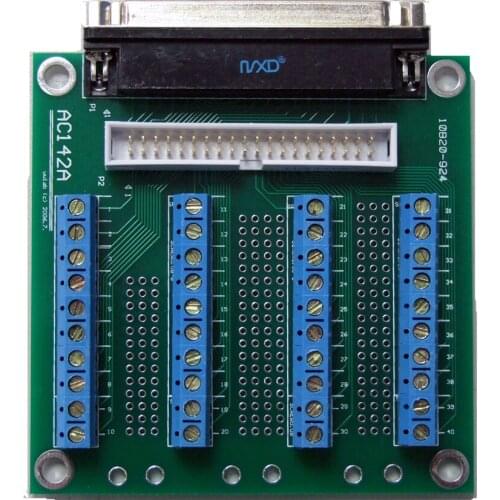 AC142A 40-pin Flat Cable to Terminal Adapter Plate Terminal Board