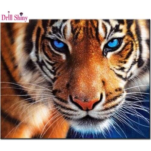 Drill Shiny New Siberian Tiger Diamond Embroidery Full Square DIY 5D Painting Animal Cross Stitch Home Decor Wall Stickers Gift