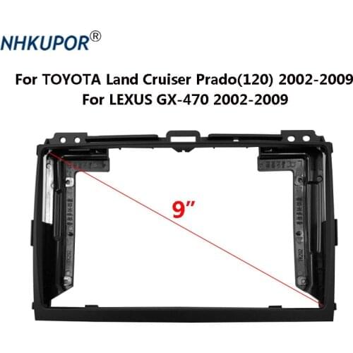 2 Din Car Radio Fascia For TOYOTA Land Cruiser Prado(120) / LEXUS GX-470 Auto Stereo Dashboard Panel Bezel Faceplate Frame Kit