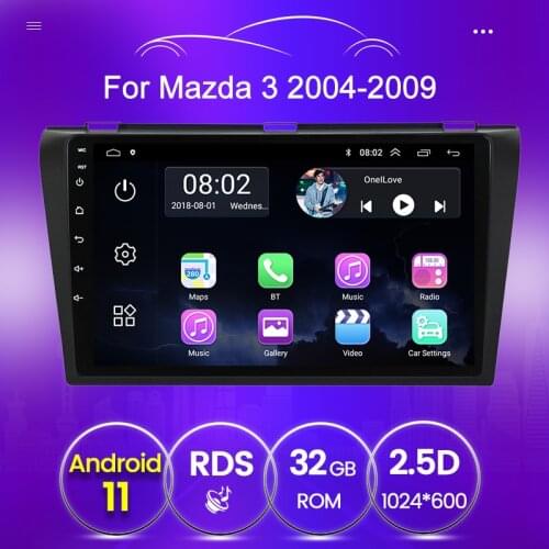 Android Car multimedia player For Mazda 3 BK Mazda3 2004 2005-2009 Autoradio Tape Recorder GPS Navigation FM Camera DVR OBD