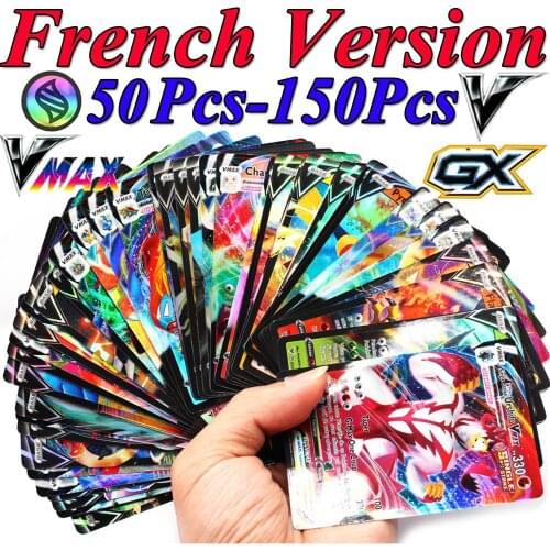 10PCS Pokemon V VMAX Shining Cards French Version GX Trading Battle Game Card Collection Booster Box Kids Children Toys Gift