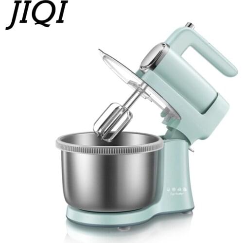 JIQI Electric Food Mixer 9 Speed 4L Table & Stand Blender stainless steel Cake Dough Mixer Egg Beater Whipping Cream Machine EU
