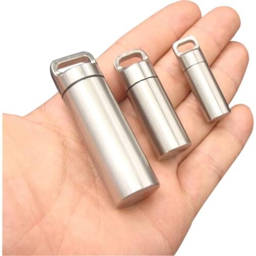 Airtight Watertight Storage Container Dry Box Seal Bottle Case For Pill Capsule Fob Emergency Medicine Match Cell Battery Holder