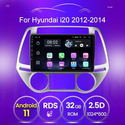 9" GPS Headunit For Hyundai i20 2012 2013 2014 RAM 2GB ROM 32GB Car Radio Multimedia system with panel wifi bt 2 din screen