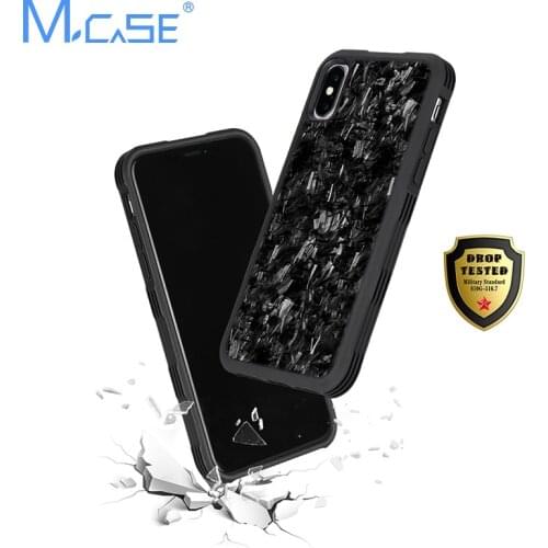 Forged Case for iPhone 7 8 7Plus 8Plus with Full Protection Cover Forged Carbon Fiber Case for iPhone X Case