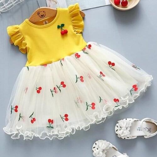 Baby Girls Summer Wedding Dresses Newborn Baby Fashion Cotton Lace Princess Party Dress for Baby Girls Toddler Birthdays Clothes