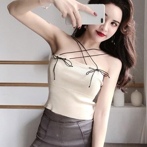 Hot Sale Womens Sexy Vest Summer Casual Basic Sexy Solid Color Sling Bottoming Warm Vest Stretch Tank Tops Hot