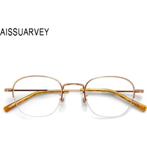Small Fashion Glasses Frame Women Half Eye Glasses Optical Eyeglasses Frames Simple Designer Semi Rim Prescription Eye Wear New