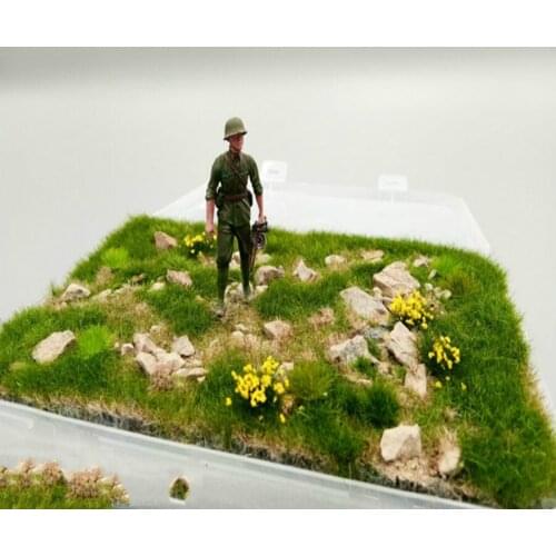 Architecture Scale New DIY Grass With Stone Bush Model Mat In Ho Train Layout