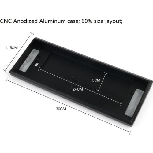 GH60 DZ60 metal case CNC Anodized aluminum housing 60% layout mechanical keyboard poker layout