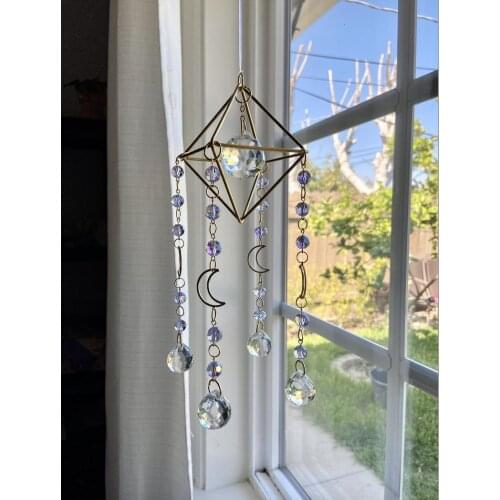 Mini Sun Catcher | Crystal Sun Catcher | Crystal Prism | Crystal Dream Catcher | Rainbow Maker | Mysterious Window Decoration