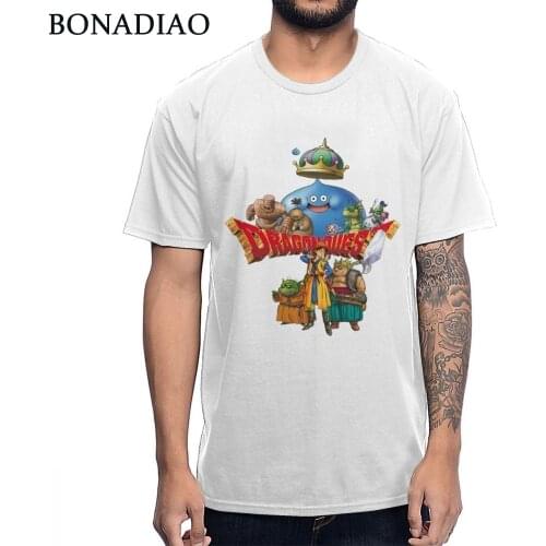 Fashion Design Man Dragon Quest Warrior T-shirt 100% Cotton 2019 Summer Game Homme T-shirt Big Size