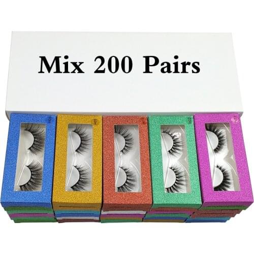 Wholesale mink eyelashes 20/30/50/100/200 pairs 3d mink lashes eyelash extension natural false eyelashes makeup fake lashes bulk