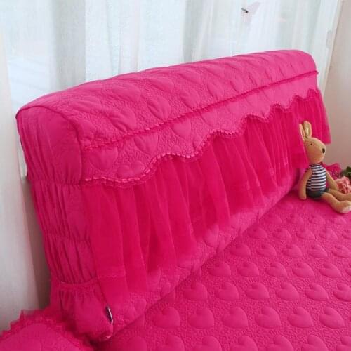 Solid Color Lace Bed Head Cover All-inclusive Headboard Slipcover Protector Bedspread Pink Blue Bedding Bedroom Decor