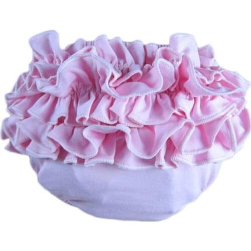 0-24 Months Baby Girls Solid Cotton Bloomers Diaper Casual Kids Trousers Shorts Floral Princess Cover Nappy Ruffles