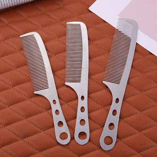 Hairdressing Salon Hair Brush Hair Cutting Comb Pro Salon Hair Care Styling Tool Space Aluminum Anti-static Comb
