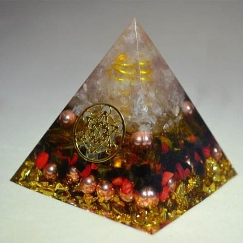 Orgone Energy Converter Orgonite Pyramid Aura Crystal Chakra Soothe The Soul Resin Decorative Craft Jewelry Accumulator Gift