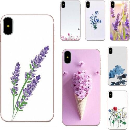 Simple Lavender Flowers Custom Pattern Transparent Soft Shell For Samsung Galaxy A71 Note 10 Plus A51 Case A50 A 71 A 51