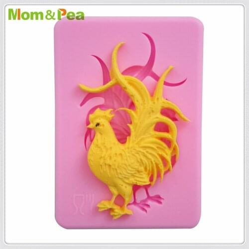 Mom&Pea MPA1919 Cock Shaped Silicone Mold Cake Decoration Fondant Cake 3D Mold Food Grade