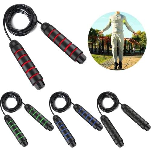 Jump Rope Ball Bearings Rapid Speed Jumping Rope Cable Skipping Rope Adjustable Jumping Ropes For Men Women