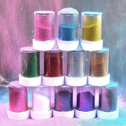 Fine Glitter Powder ,10g Assorted Color Arts and Craft Glitter, Eyeshadow Makeup Nail Art Pigment Glitter