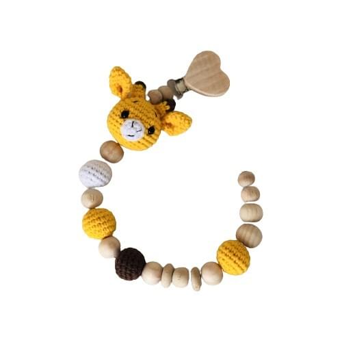 Aysun Star Konbul Amigurumi Organic Mesh Toy Pacifier Chain Nipple Hanger