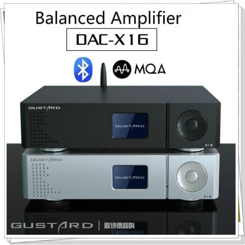 GUSTARD DAC-X16 MQA Bluetooth5.0 Dual ES9068AS Native Balanced DAC Full Decoding DSD512 XMOS XU216 USB IIS Balanced Decoder