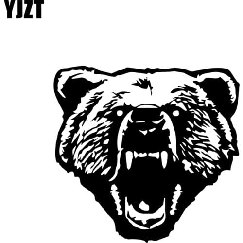 YJZT 16CM*15.2CM Russia Bear Patriotic Moscow Vinyl Decal Car Sticker Black Silver C10-01191