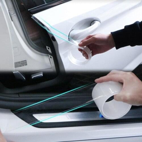 Car Door Protector Stickers Anti Scratch Transparent Nano Tape Auto Trunk Sill Scuff Protector Film Door Edge Protective