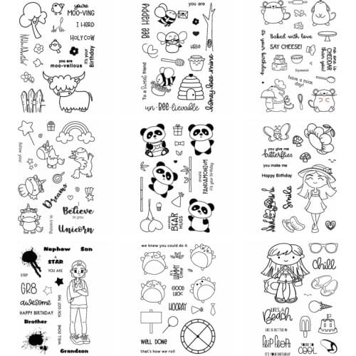 Animals Holy Cow Bee Happy Hooray Sweetie Pie Clear Transparent Stamp Match Metal Cutting Dies Crafts Card Make DIY Stencil New