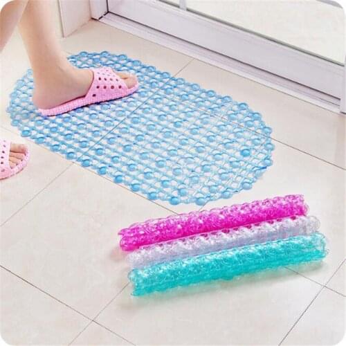 1PC PVC Soft Bath Shower Mat Anti-slip Bathroom Massage Pads Toilet Bathtub Mats For Home Entrance Floor Pad Doormat 37*67cm