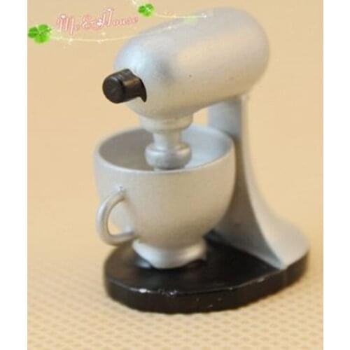 1 Pcs Miniature Silver Dolls House Lovely Family Kitchen Modern Blender 1:12 Dollhouse Miniature Accessories
