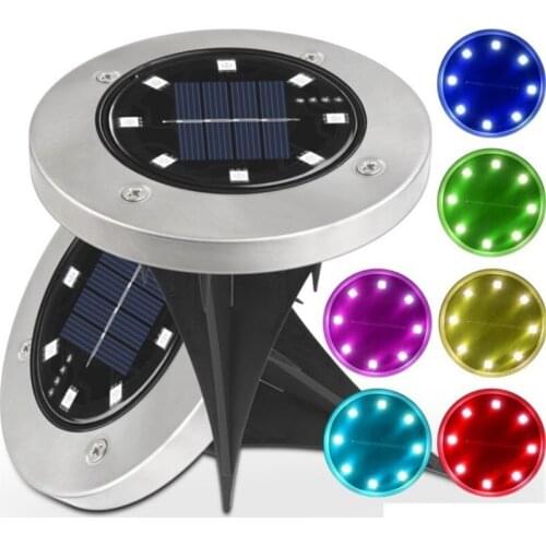 86LIGHT Solar Underground Lights Outdoor Stainless Steel Waterproof 8LED Garden Lawn Light Decorative For Garden Villa Landscape