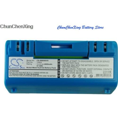 Cameron Sino 4000mAh Battery 14904 for iRobot Scooba 330, 340, 350, 390, 5800, 5900, 5910, 5930, 5940, 6000