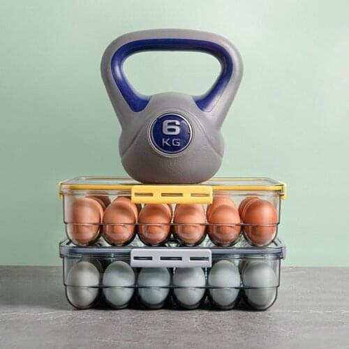 Household Eggs Storage Box Eggs Container Portable Plastic Eggs Holder Refrigerator Food Eggs Box Organizer Case Kitchen Gadget